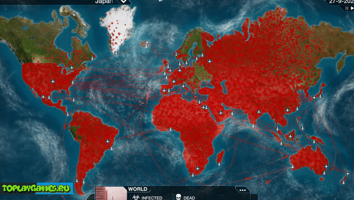 Карта мира plague inc